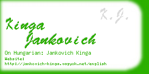 kinga jankovich business card